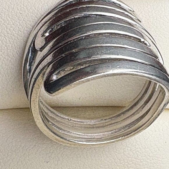 925 Sterling Silpada Modern Maze Sculptured 1" wide Ring Sz 10 - 12.7 grams - Picture 9 of 13